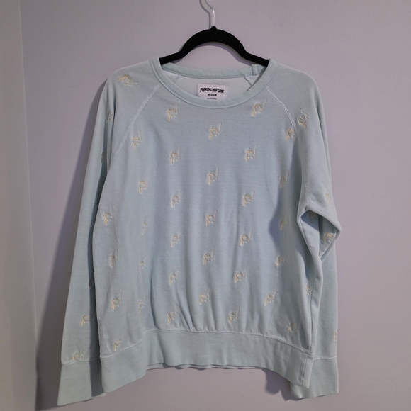 FA Sweaters - Light Blue Sweater with Embroidered Details